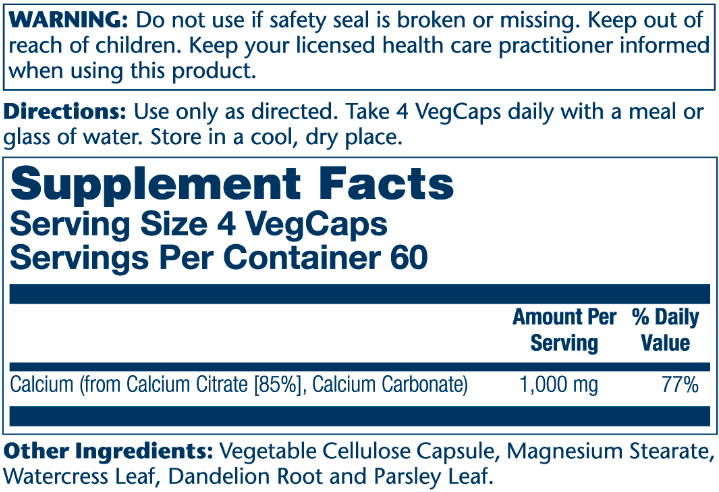 Calcium Citrate 1000mg - 240 vcaps 2022-10-2447 фото