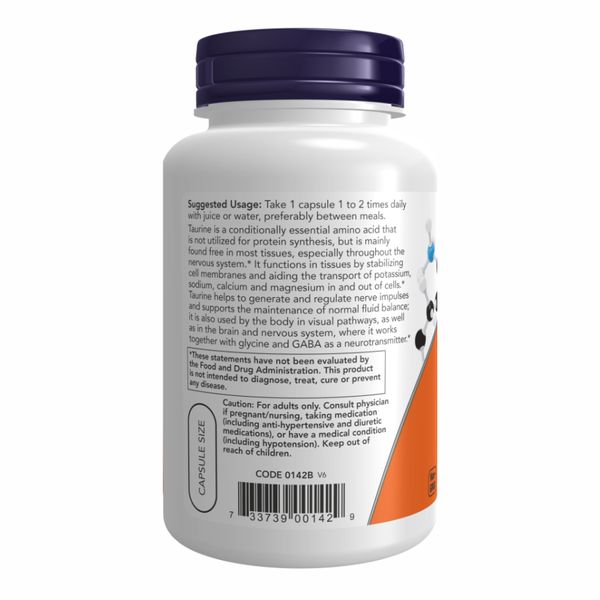 Taurine 1000mg - 250 vcaps 2022-10-1424 фото