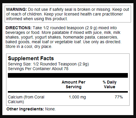 Coral Calcium Powder 1000mg - 8oz 2022-10-1003 фото