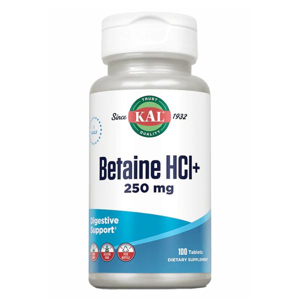 Betaine HCl Plus 250mg - 100 tabs 2022-10-1007 фото