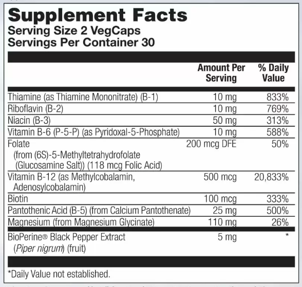 Stress B Magnesium Glycinate - 60 vcaps 2022-10-1013 фото