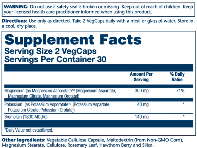 Magnesium & Potassium Asporotate - 60 vcaps 2022-10-1032 фото