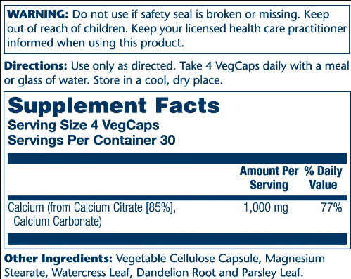 Calcium Citrate 1000mg - 120 vcaps 2022-10-2447 фото