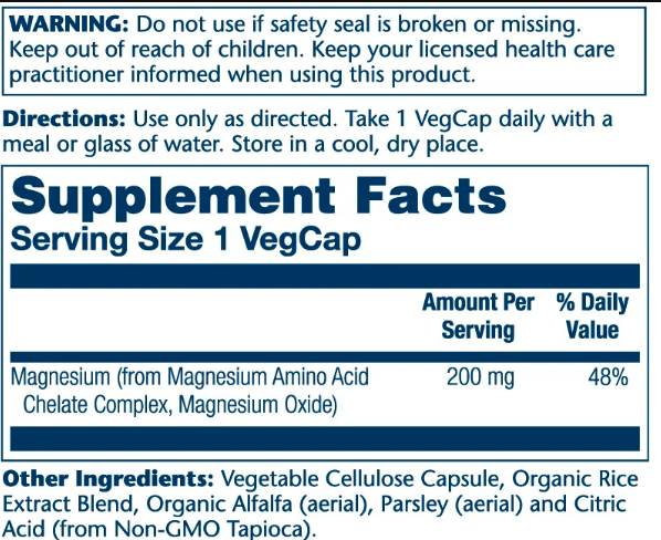 Magnesium 200mg - 100 vcaps 2022-10-1032 фото