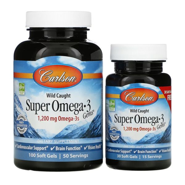 Super Omega-3 Gems - 100+30 Softgels 24581 фото